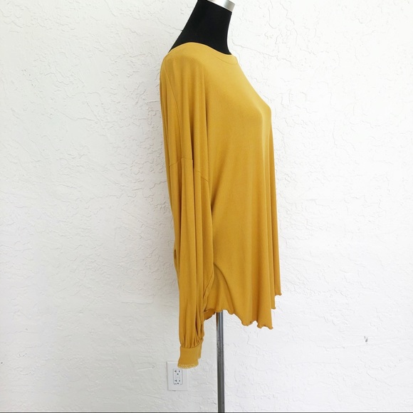 Free People Shimmy Shake Twist Tunic Top in Gold L - Picture 4 of 7